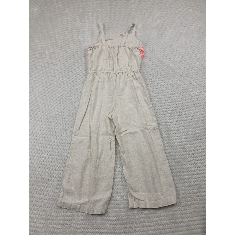 Old Navy Romper Girls Small 6/7 Capri Length Wide Leg Eyelet Trim - Picture 6 of 7